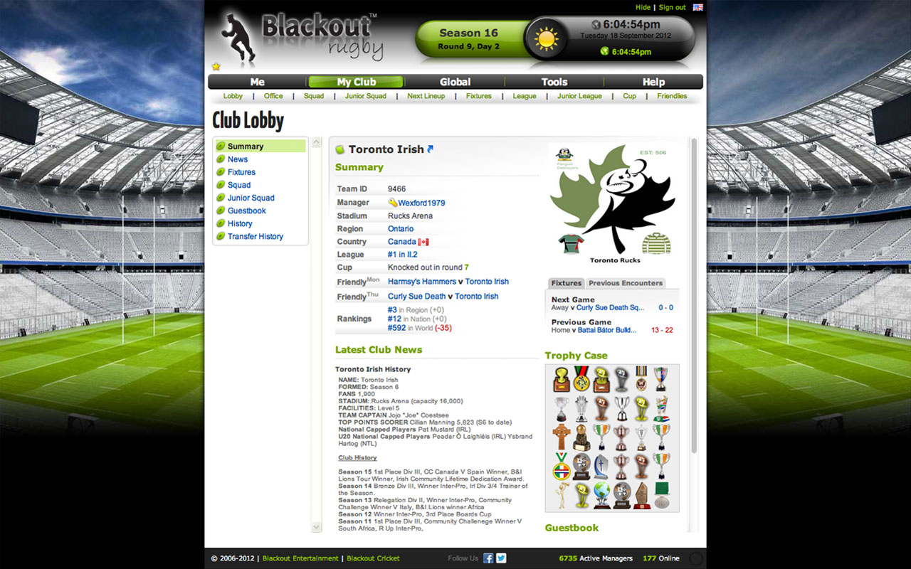 rugby manager online